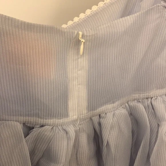 SELKIE Puff dress new with tags baby blue pinstripe free people xs - Picture 9 of 10